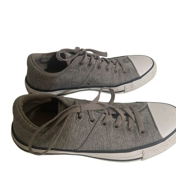 Converse Sneaker Womens 9 All Star Low Top Gray Material Punk Retro 90's Grunge - Picture 3 of 14